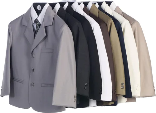 Vista 3 de Traje caqui de 5 piezas con camisa, chaleco y corbata
