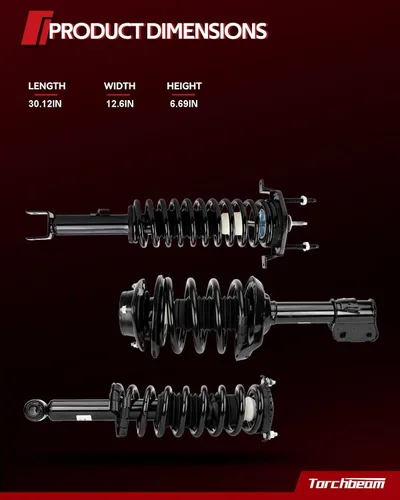 Vista 7 de Torchbeam Puntales delanteros de repuesto para Toyota 4Runner 2003-2023, Toyota Tacoma 2005-2015, Toyota FJ Cruiser 2007-2014 171371L/171371R, 2