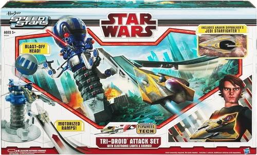 Vista 2 de Hasbro Cargador de velocidad Star Wars Octuparra Tri-Droid con 1 VH