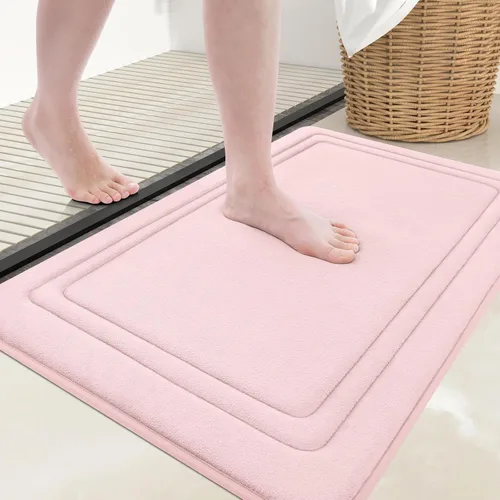 Vista 74 de Grandaily Alfombra de Baño de Espuma Viscoelástica 24x16, Ultra Suave, Antideslizante y Absorbente, Alfombras de Baño Lavables a Máquina y Secables