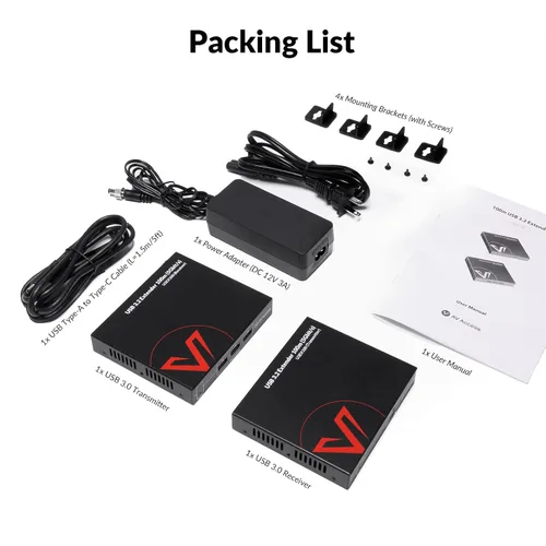 Vista 17 de Extensor USB AV Access con Alimentación por Cable Cat5e/6/6a/7 hasta 196 pies/60m, Extensor USB 2.0 de 4 Puertos por Ethernet, Plug and Play