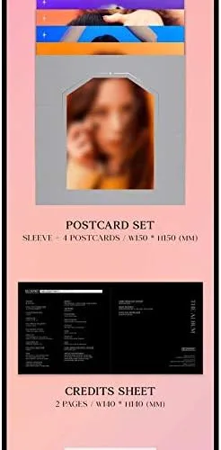 Vista 4 de Blackpink 1er álbum completo The Album (versión 4) (incluye juego de tarjeta fotográfica transparente Blackpink)