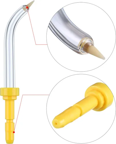 Vista 2 de Yaomiao 4 puntas de cabezales de repuesto compatibles con irrigadores de agua Waterpik y otros irrigadores orales de marca, puntas periodontales