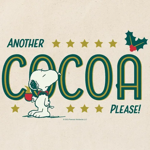 Vista 2 de CafePress Snoopy Another Cocoa Please - Bolsa reutilizable de lona color beige natural