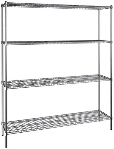 Vista 36 de Kit de 4 estantes de epoxi verde NSF de 21 x 72 pulgadas con postes de 86 pulgadas, estantería de almacenamiento resistente, kit de estantería