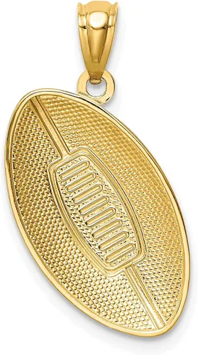Vista 3 de Lex & Lu - Colgante de oro amarillo de 14 quilates, diseño de balón de fútbol