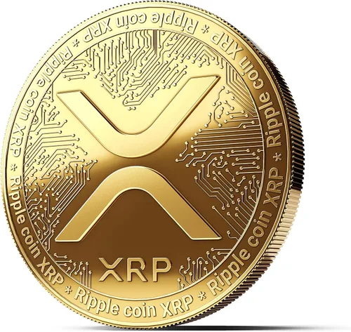 Vista 8 de Bitcoin físico chapado en oro de 24 quilates. Un verdadero artículo de coleccionista con funda protectora