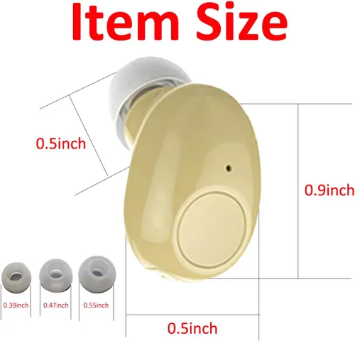 Vista 4 de Auricular Bluetooth individual de 10 horas de reproducción, auriculares inalámbricos, mini auriculares Bluetooth manos libres, auriculares Bluetooth