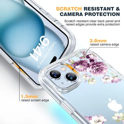Vista 885 de DIACLARA - Funda transparente compatible con iPhone XR 6.1 pulgadas 2018
