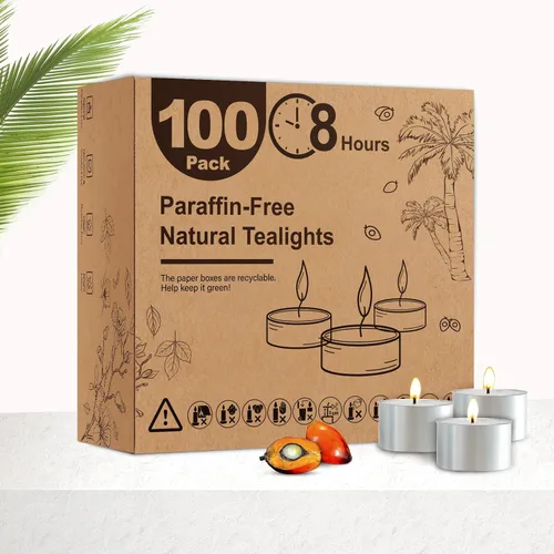 Vista 10 de Paquete de 300 velas de té, 8 horas de tiempo de combustión, velas de té