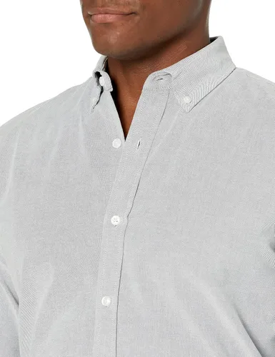 Vista 3 de Tienda Essentials Men's Long-Sleeve Regular-Fit Stretch Oxford Shirt (Available in Big & Tall)
