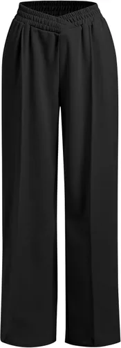 Vista 2 de ODIZLI Pantalones de pierna ancha de cintura alta para mujer, pantalones casuales de chándal de moda