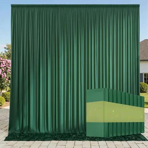 Vista 12 de Cortinas de fondo negras negras sin arrugas para fiestas, cortinas de tela gruesa para telón de fondo de fotos para cumpleaños, bodas, baby shower