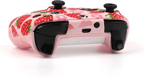 Vista 5 de RALAN - Funda protectora de silicona antideslizante para control de Xbox One, compatible con Xbox 1 inalámbricacon cable, con 2 bonitas tapas