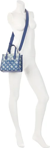 Vista 5 de GUESS Silvana - Mini bolsa de 3 compartimentos, logotipo de mezclilla degradado, Logotipo degradado de mezclilla