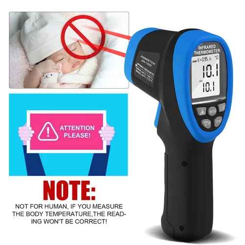 Vista 8 de AIOMEST Termómetro infrarrojo digital – Pistola de alta temperatura sin contacto AI-1500 Medidor de temperatura de pirómetro infrarrojo -58 ~ 2732 ℉