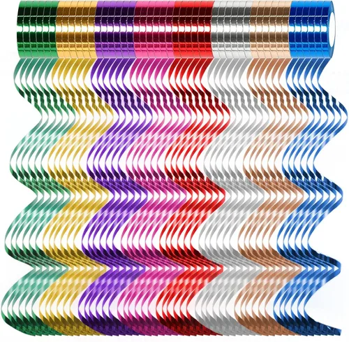 Vista 6 de 48 rollos de cintas de 0.197 in y 11 yardas para globos rizadores, cintas de envoltura de regalos para manualidades, arcos, bodas, fiestas