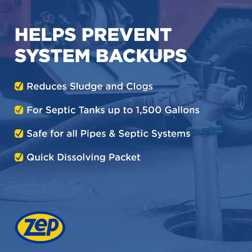 Vista 5 de Zep ZSTP6-6-pack Tratamiento séptico concentrado (caja de 6) seguro para todos los sistemas sépticos