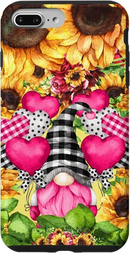 Vista 12 de Cute Sunflower Pattern for Women Pink Valentines Gnome Case for iPhone 17