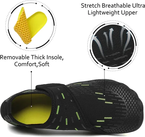 Vista 4 de Zapatos de agua para hombre y mujer, secado rápido, para natación, playa, piscina, calcetines de yoga para senderismo, caminar, buceo, surf
