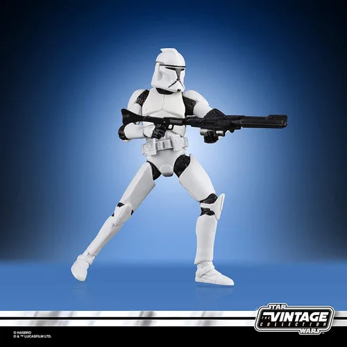 Vista 4 de STAR WARS The Vintage Collection - Juguete de soldado clon, figura de ataque de los clones a escala de 3.75 pulgadas, juguetes para niños a partir