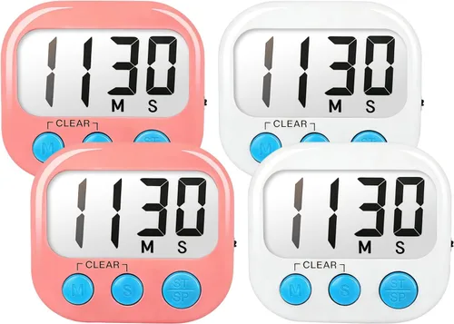 Vista 21 de Temporizadores de aula para profesores y niños, temporizador digital magnético grande, suministros para profesores, paquete de 2, azul y verde