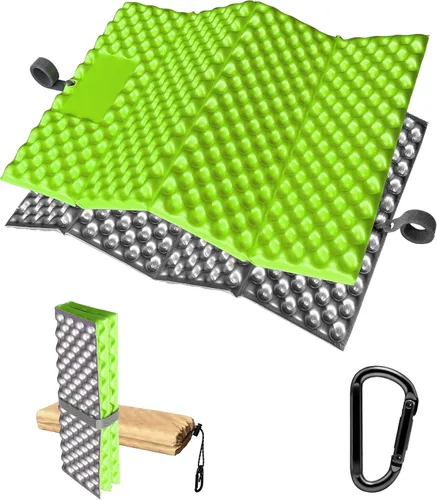 Vista 10 de Asiento de senderismo de espuma, almohadilla para sentarse, almohadillas para mochileros, cojín de asiento con clips de mosquetón, bolsa