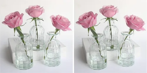 Vista 7 de 3 juegos de jarrones de vidrio transparente para flores, jarrón pequeño para decoración, jarrones a granel para centros de mesa, juego de jarrones
