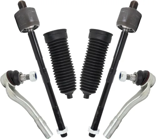 Vista 165 de TRQ Kit de dirección delantera con barra de acoplamiento de fuelle de piñón y cremallera compatible con Toyota Echo 2000-2005