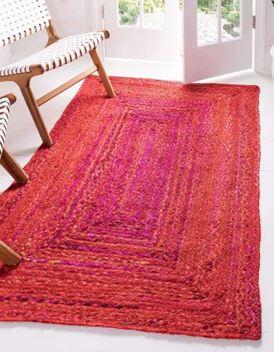 Vista 34 de Unique Loom Colección Trenzada Chindi - Alfombra de área (1 pie 2 pulgadas x 6 pies 1 pulgada, pasillo, multi/azul)