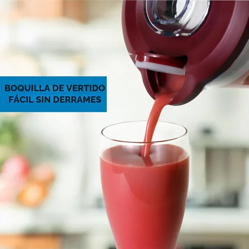 Vista 3 de Kenmore - Batidora eléctrica para batidos, trituradora de hielo y función de pulso, jarra de plástico Tritan resistente con 6 velocidades, Rojo