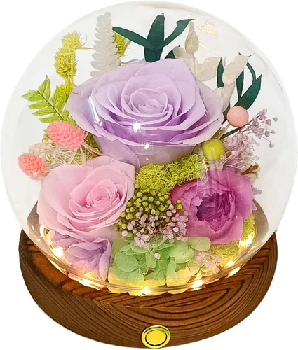 Vista 8 de Valley of Rain & Forest Flores reales de larga duración, regalo floral único para que envíes amor para todas las ocasiones, para decoración de Rosa