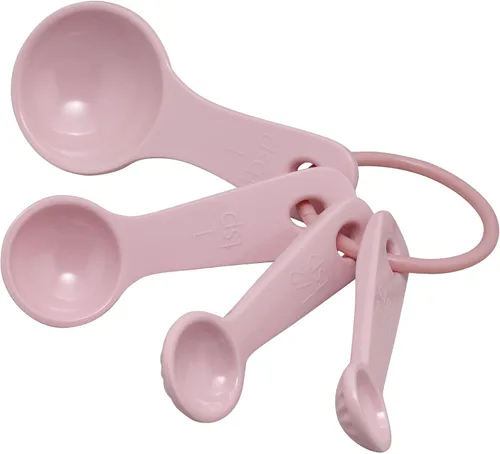 Vista 6 de UP Juego de 4 cucharas medidoras de melamina estilo latte, herramientas profesionales de anidación para hornear y cocinar para ingredientes líquidos