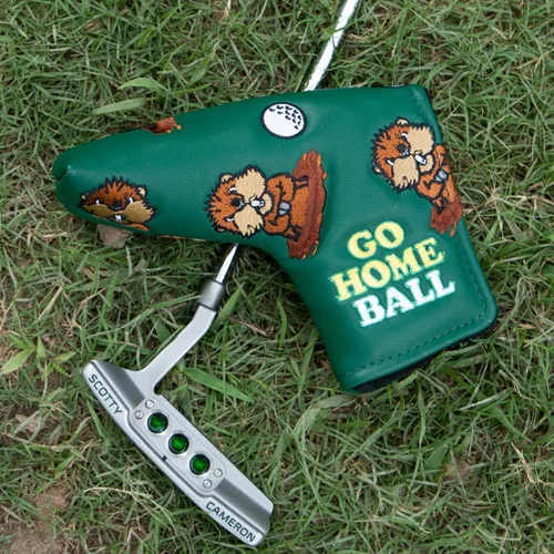 Vista 7 de Barudan Golf Groundhog Funda para Cabeza de Putter de Golf Magnética - Funda para Putter Blade - Funda de Golf de Cuero Sintético Compatible