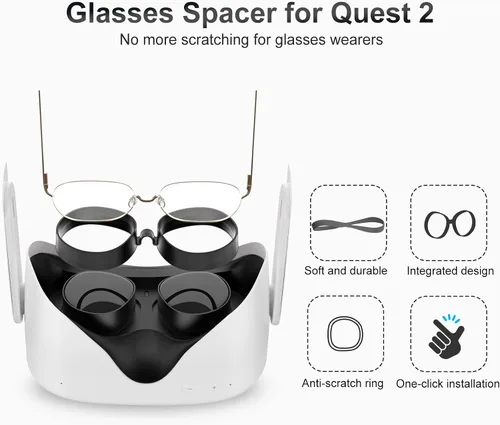 Vista 6 de SUPERUS Face Cover Pad & Glasses Spacer Compatible with OculusMeta Quest 2 Accessories, Enhanced Comfort, and Prevent Your Glasses from Scratching
