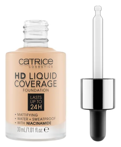 Vista 10 de Catrice Base de cobertura líquida HD, impecable, de alta cobertura, vegana y libre de crueldad (002 beige porcelana)
