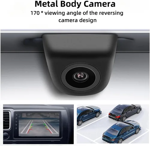 Vista 3 de Cámara HD de visión trasera delantera y trasera para automóvil, rotación de 360°, gran ángulo de visión, IP68K, impermeable, universal, marcha