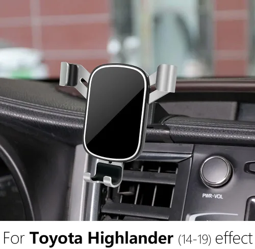 Vista 2 de Soporte para teléfono de coche para Toyota Highlander 2014 2015 2016 2017 2018 2019 y Highlander Hybrid 2014-19 Auto Interior Accesorios
