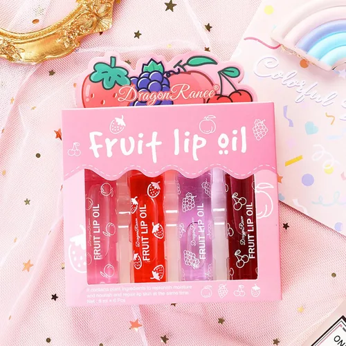 Vista 7 de Brillo de labios enrollable para adolescentes, sabores afrutados, tinte hidratante para labios, cuidado de labios para niños, no tóxico, alegre