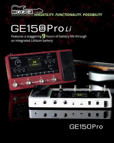 Vista 3 de MOOER GE150 Pro Li batería incorporada multi efectos con sistema inalámbrico de guitarra inalámbrica Air P05