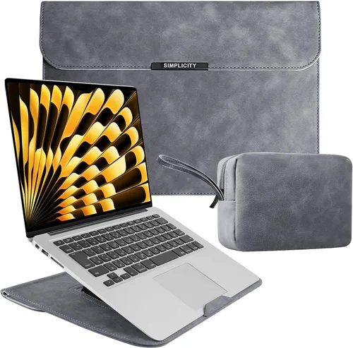 Vista 18 de Funda para portátil de 13-14 pulgadas con soporte para MacBook Neo 13 - Caqui