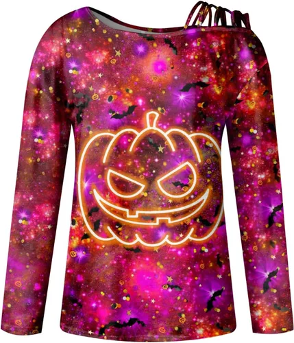 Vista 3 de COTECRAM Blusa sexy de manga larga con hombros descubiertos para otoño e invierno 2023