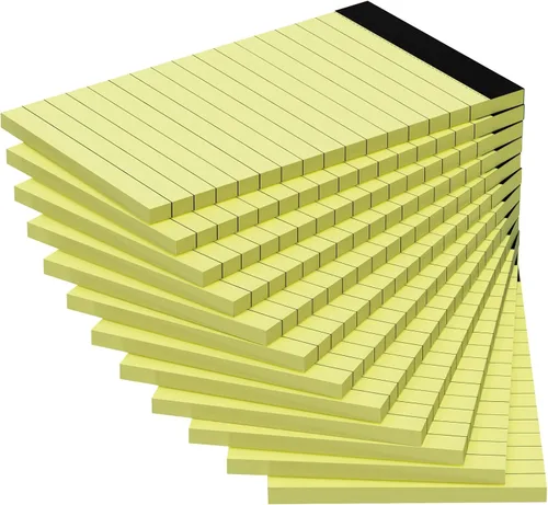 Vista 8 de Paquete de 8 blocs de notas de 4 x 6 pulgadas, mini bloc legal blanco, bloc de notas pequeñas, bloc de notas de papel rayado universitario, blocs