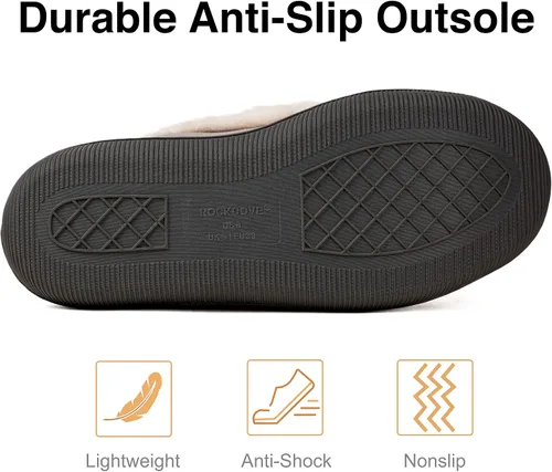 Vista 6 de RockDove Pantuflas estilo mocasín con purpurina Caroline para mujer