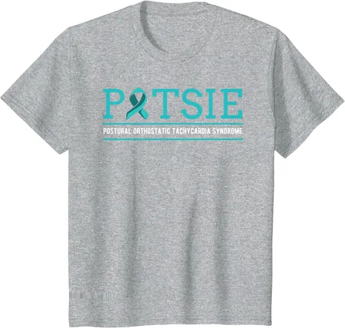 Vista 36 de POTS Dysautonomia Turquoise Ribbon Autonomic Dysfunction T-Shirt Asphalt Grey
