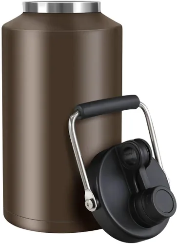 Vista 19 de Jarra de Agua de Galón, Botella de Agua Aislada, Jarra de 1 Galón con Asa, Botella de Agua Grande de Acero Inoxidable de 128 oz de Boca Ancha