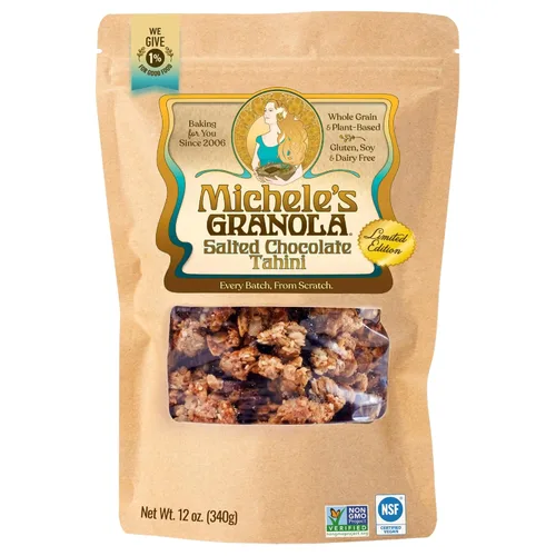 Vista 10 de Michele's Granola Granola Mantequilla de Almendra, bolsa de 12 onzas Sin gluten, vegano, hecho con avena orgánica de grano entero, sin OMG