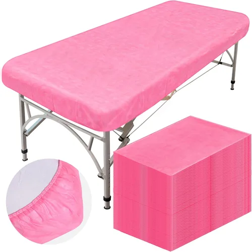 Vista 8 de Oudain 50 sábanas bajeras desechables con elástico, impermeables, a prueba de aceite, 39 x 87 pulgadas, fundas desechables para cama de masaje, spa