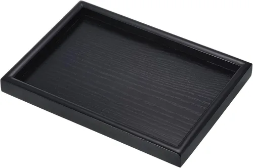 Vista 8 de PATIKIL Bandeja de madera para servir de 9 x 6 pulgadas, base exterior, bandeja decorativa rectangular para decoración del hogar, mesa de cocina