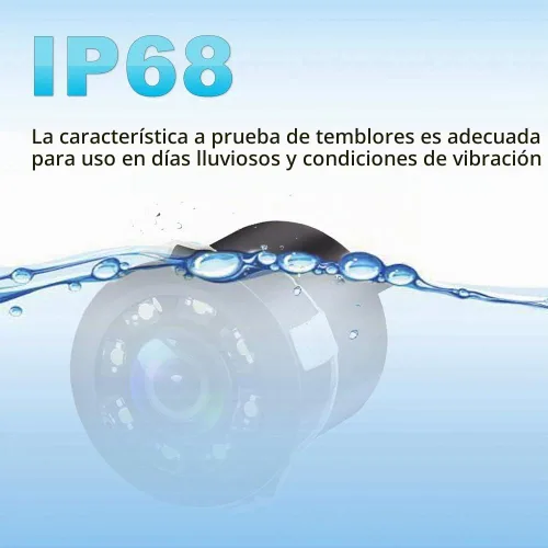 Vista 2 de Cámara de respaldo, cámara de visión trasera integrada JPP impermeable, cámara LED de visión nocturna, cámara inversa para camión, automóvil